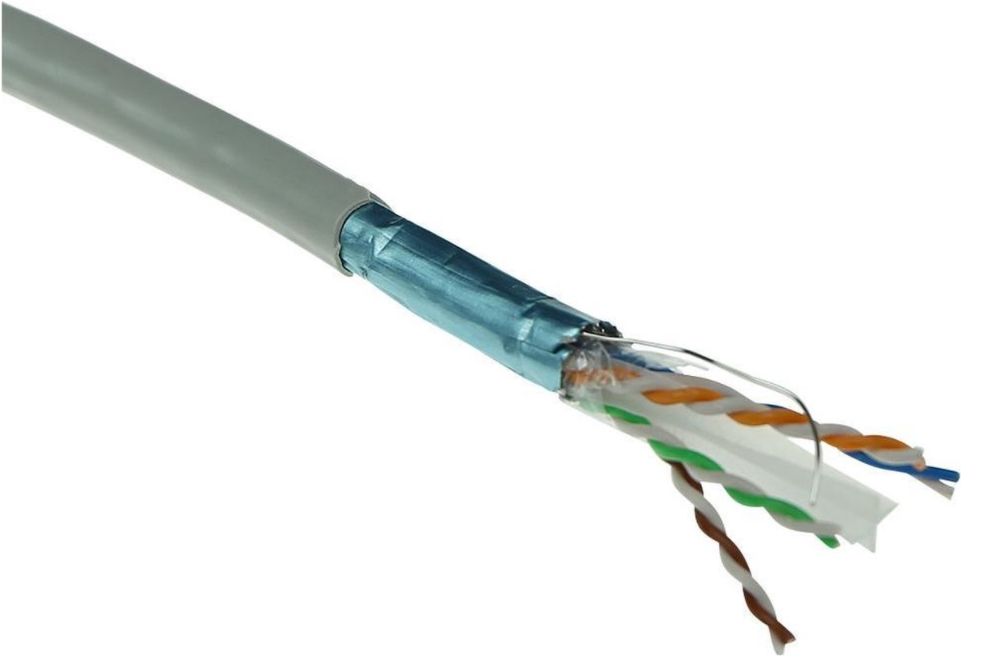 Netwerkkabel FTP CAT6A kabel koper vaste kern 2x4xAWG23/1 (per meter)